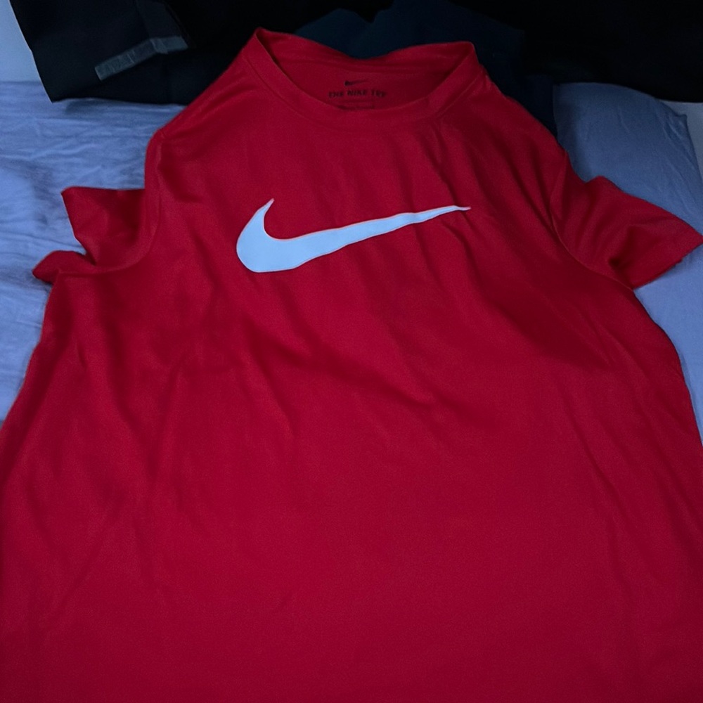 Red nike shirt